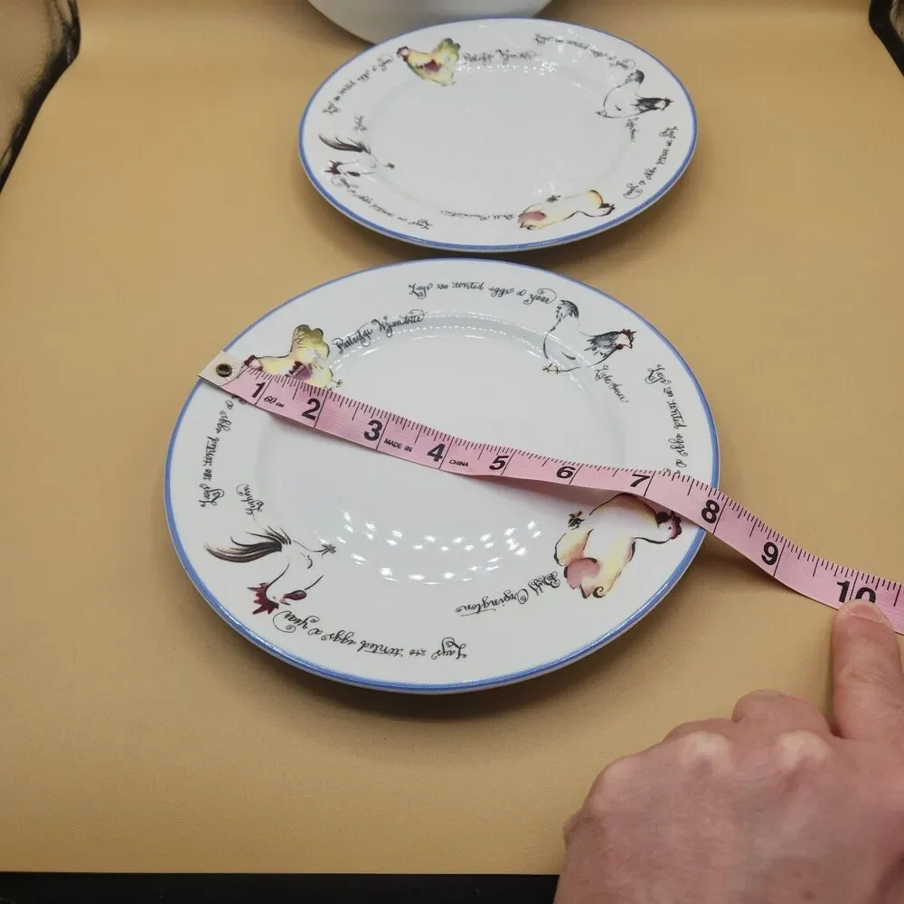 Chicken Breeds Plates Williams Sonoma Dessert Salad 8” Rosanna Made In Italy - Picture 11 of 15